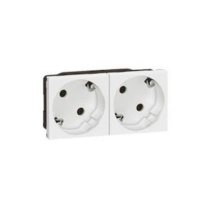 Legrand 077252 - Base de corriente múltiple Mosaic Blanca