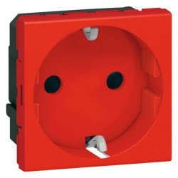 Legrand 077218 - Base de corriente Mosaic Roja