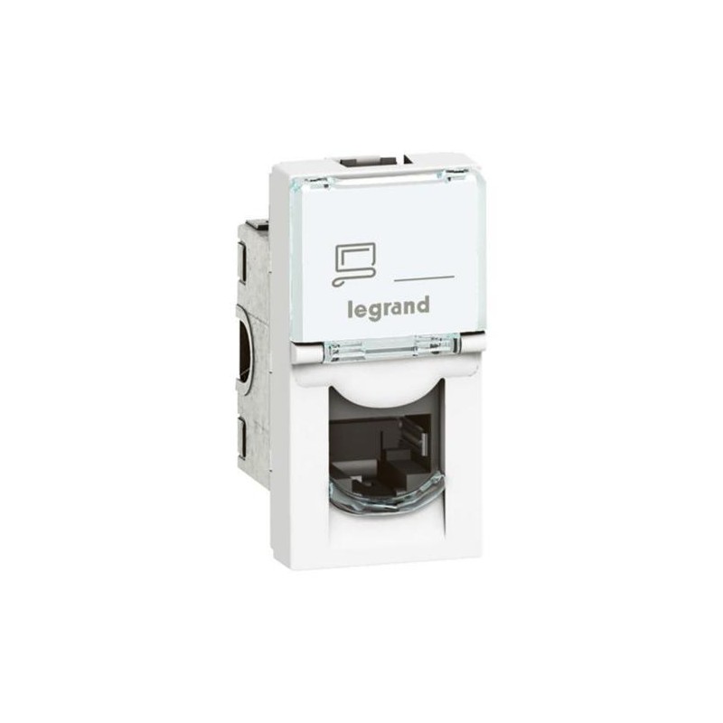 Legrand 076561 - Toma RJ45 categoría 6 UTP 1 módulo color blanco