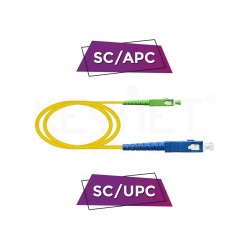 Keynet TF-LSASU13-Y01 - Latiguillo híbrido Monomodo SM simplex SC/APC-SC/UPC 1m