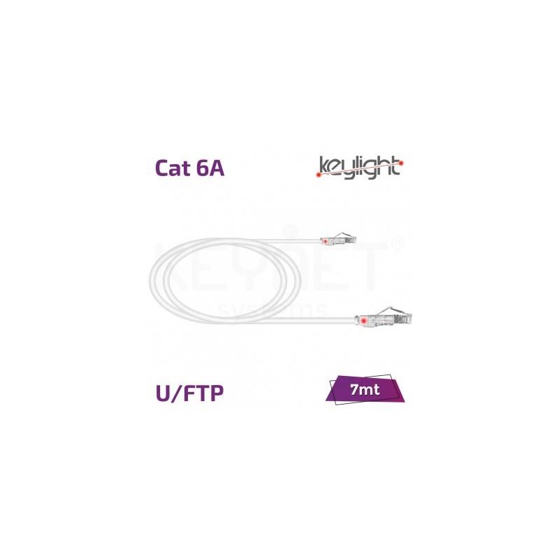 Keynet TL-KL-6AUFJ-07 - Latiguillo de datos Cat6A U/FTP Keylight 26AWG LSZH blanco