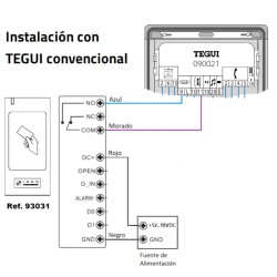 Satélite Rover 93032 - Control de accesos autónomo, instalación Tegui convencional