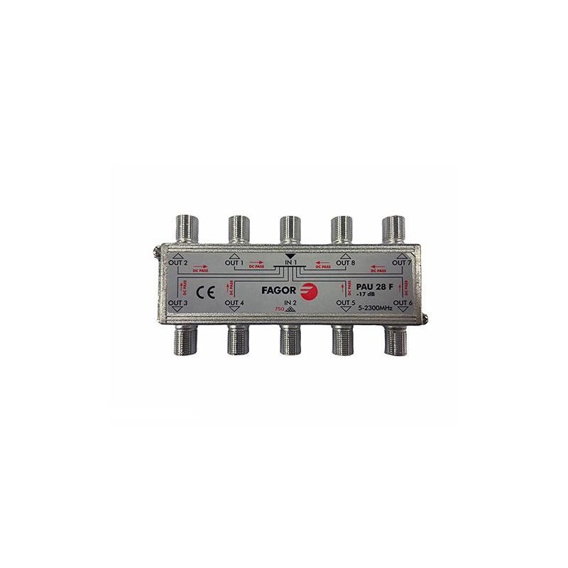 Fagor PAU-28-F - PAU Repartidor 8 salidas 16dB Conector F