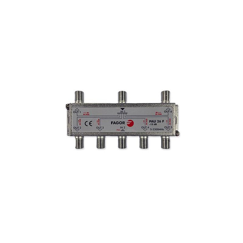 Fagor PAU-26-F - PAU Repartidor 6 salidas 14,9dB Conector F