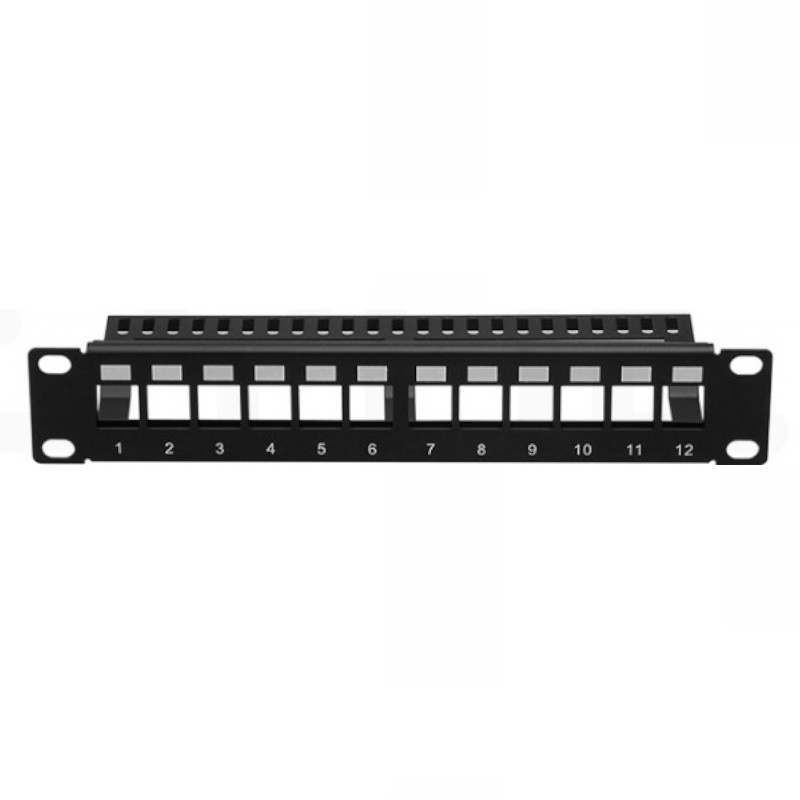 Keynet TP-10VB - Panel de Parcheo Datos 10" vacío UTP 12 puertos 1U