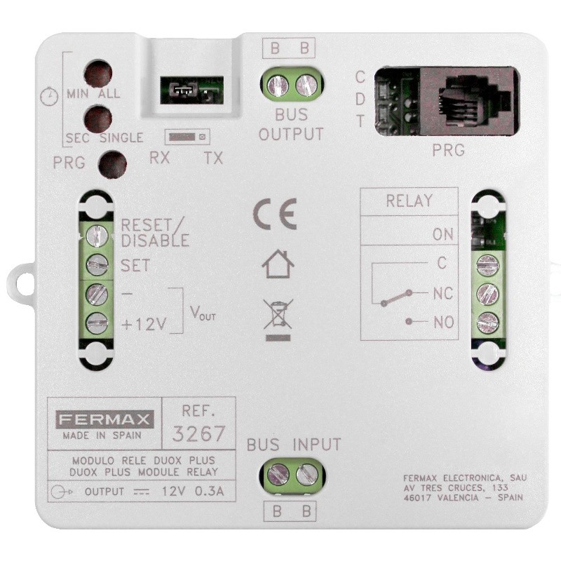 Fermax 3267 - Módulo Relé para Sistema de Videoportero DUOX PLUS de 2 hilos de Fermax.