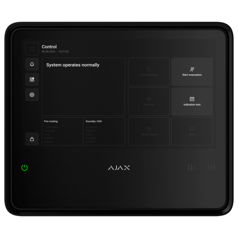 Ajax AJ-EN54-FIREHUB-B - Central inalámbrica de incendios AJAX con Pantalla táctil 10.1″ Negra