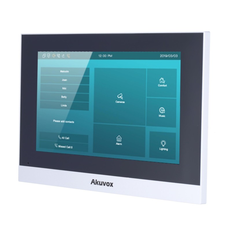 Akuvox AK-C313W-2 - Monitor Linux para videoportero con pantalla TFT de 7" a 2 hilos y WiFi