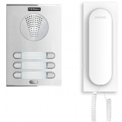 Fermax 4866 - Kit 6 viviendas audio con placa Cityline de empotrar y teléfonos Veo