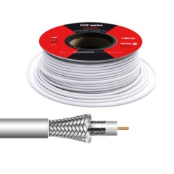 Fagor CCF-020-A-ECA - Cable Coaxial 0.19dB/m RG6 Clase B PVC Blanco Interior 100m