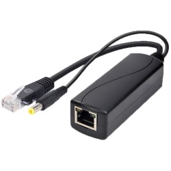 POE-SPLIT-30W - PoE Splitter Para cámaras IP no PoE Entrada RJ45 (PoE) Salida RJ45 y jack