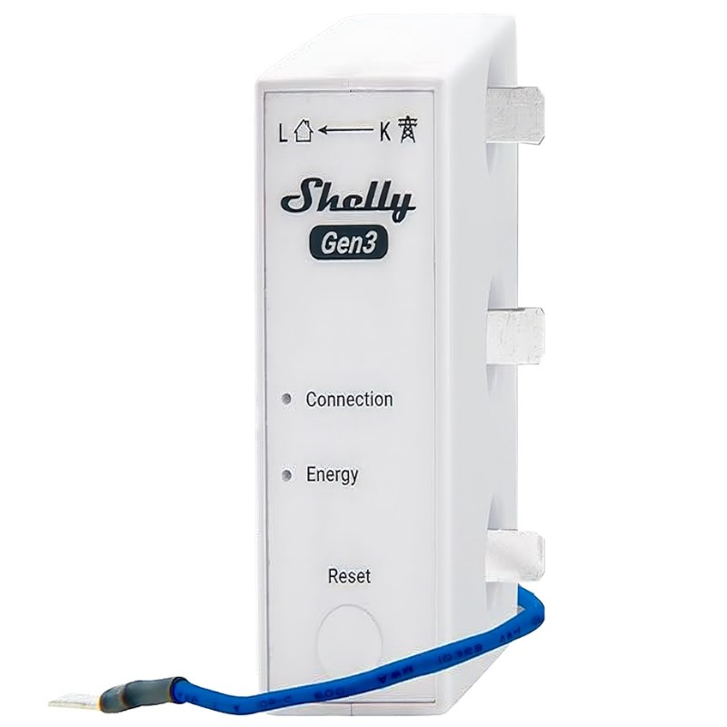 Shelly SH-3EM-63T-GEN3 - Medidor de consumo trifásico WiFi 2.4 GHz / Bluetooth 110-230V