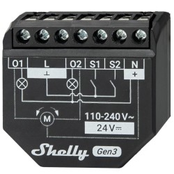 Shelly SH-2PM-GEN3 - Control remoto inteligente para persianas con WiFi y Bluetooth