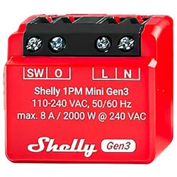 Shelly SH-1PM-MINI-GEN3 - Control remoto inteligente con Wifi para electrodomésticos