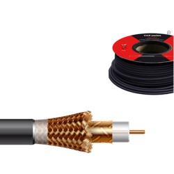 Fagor CCF-019-N-100 - Cable coaxial 1,13mm Cobre RG6 clase A bobina 100m PVC negro