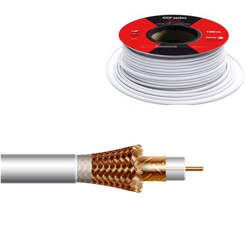 Fagor CCF-019-250 - Cable coaxial 1,13mm Cobre RG6 clase A