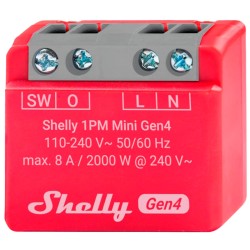 Shelly SH-SL-1PM-MINI-GEN4 - Control remoto inteligente WiFi para electrodomésticos.