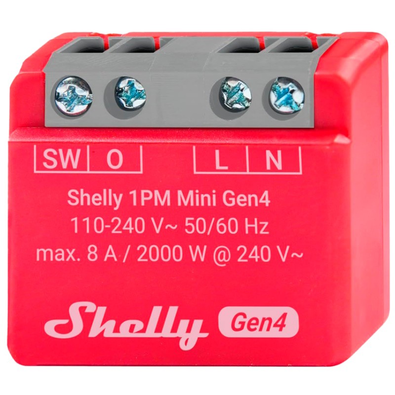 Shelly SH-SL-1PM-MINI-GEN4 - Control remoto inteligente WiFi para electrodomésticos.