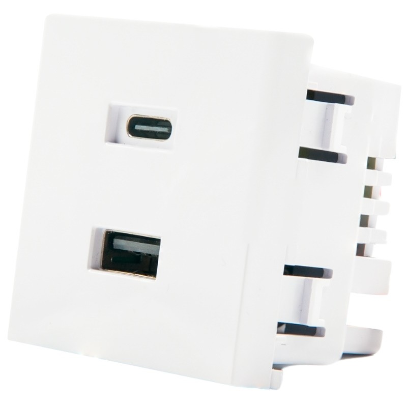 Shelly USB Charger for Wall Display Stand White – Cargador USB integrado para soporte Shelly