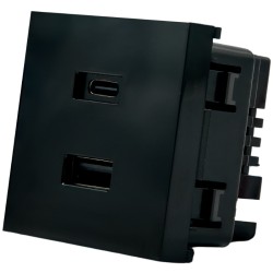 Shelly USB Charger for Wall Display Stand Black – Cargador USB integrado para soporte Shelly