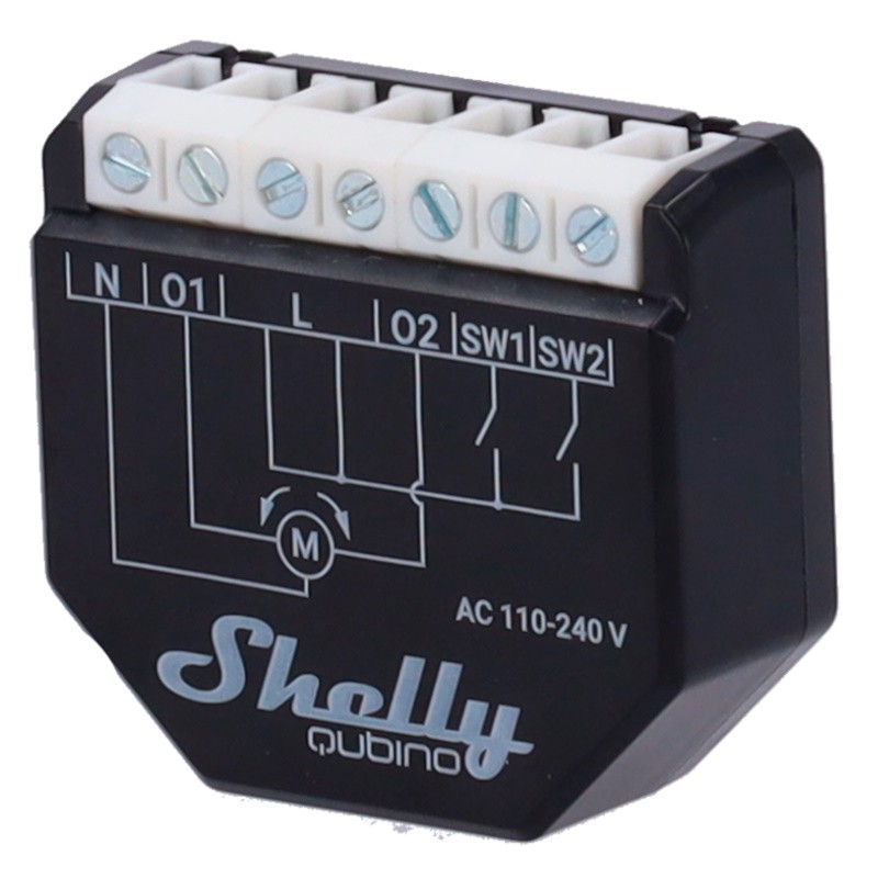 Shelly SH-SL-WAVE-SHUTTER - Control remoto de persianas inteligentes Z-Wave Qubino de 2 canales.