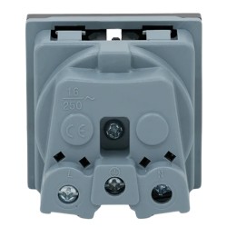 SH-WALL-DISPLAY-SOCKET-B - Adaptador de enchufe negro diseñado para el Shelly Wall Display