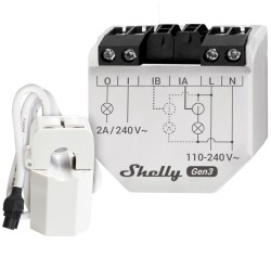 Shelly EM Gen3 + 50A - Medidor de energía WiFi con pinza amperimétrica