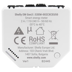 Shelly EM Gen3 + 50A - Compatible con Alexa, Google Home y Matter