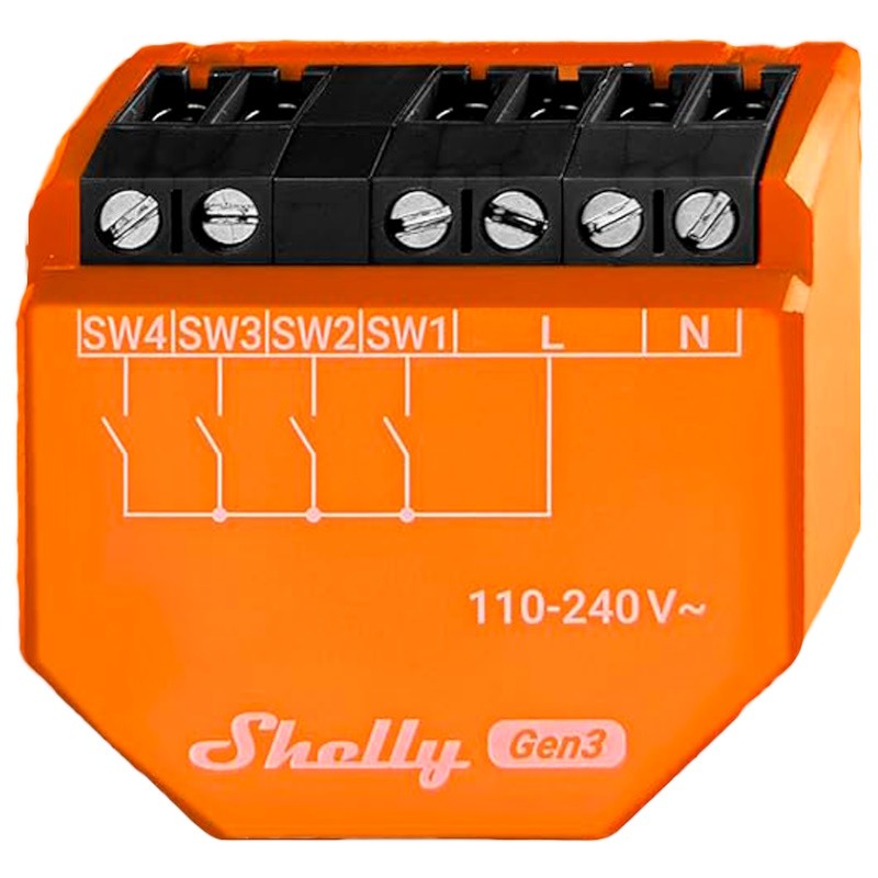 Shelly i4 Gen3 – Control total de tu domótica desde el interruptor