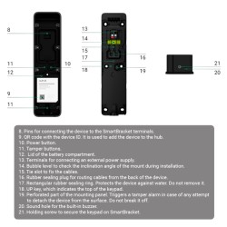 Ajax AJ-KEYPADOUTDOOR-B - Control de acceso exterior con teclado Ajax negro