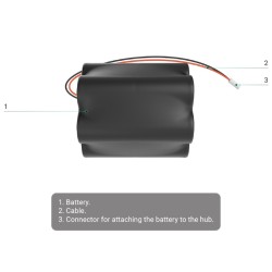 Ajax AJ-INTERNALBATTERY-NB-72V95AH - batería Ajax Hub BP