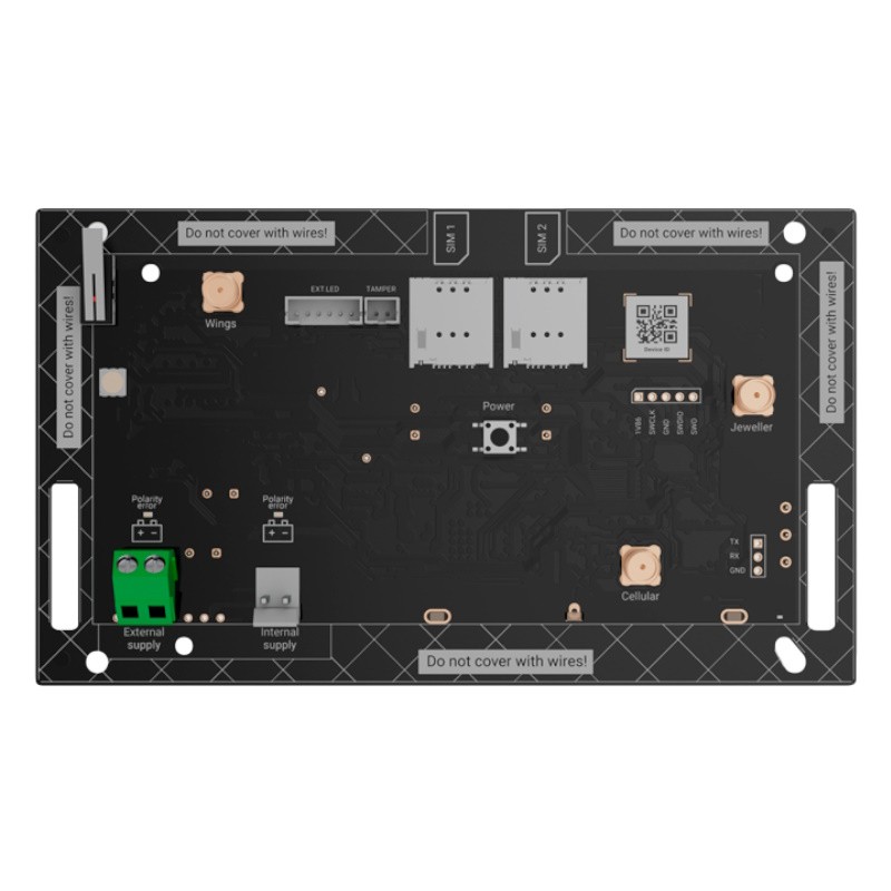 Ajax AJ-HUBBP-V2-NOCASE - Central de alarma inalámbrica Ajax Hub BP Jeweller sin caja