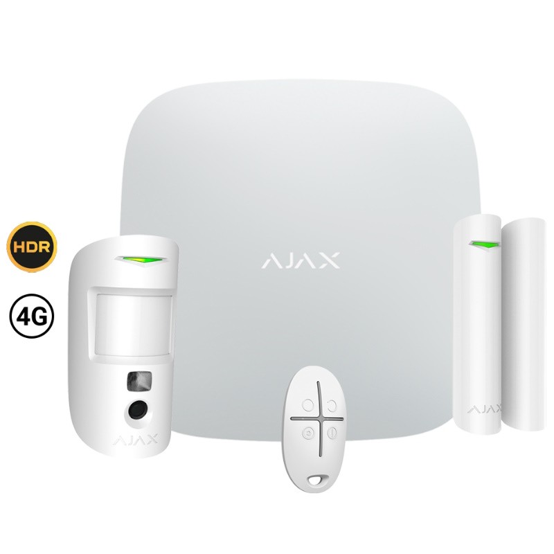 Ajax AJ-STARTERKIT-CAM-HDR-4G-W - Kit Ajax StarterKit Cam HDR 4G blanco
