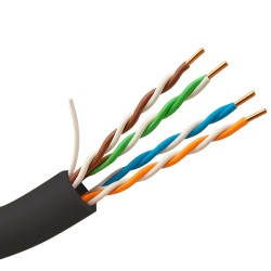 Safire UTP5E-305-OUTDOOR - Cable UTP Cat. 5E CCA 5mm 305m Negro para exterior