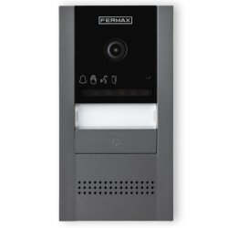 Fermax 7732 - Placa videoportero 1 pulsador DUOX Plus CoraKit Fermax de superficie