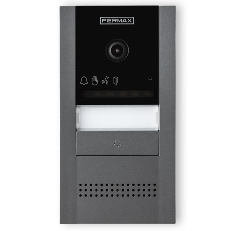 Fermax 7732 - Placa videoportero 1 pulsador DUOX Plus CoraKit Fermax de superficie