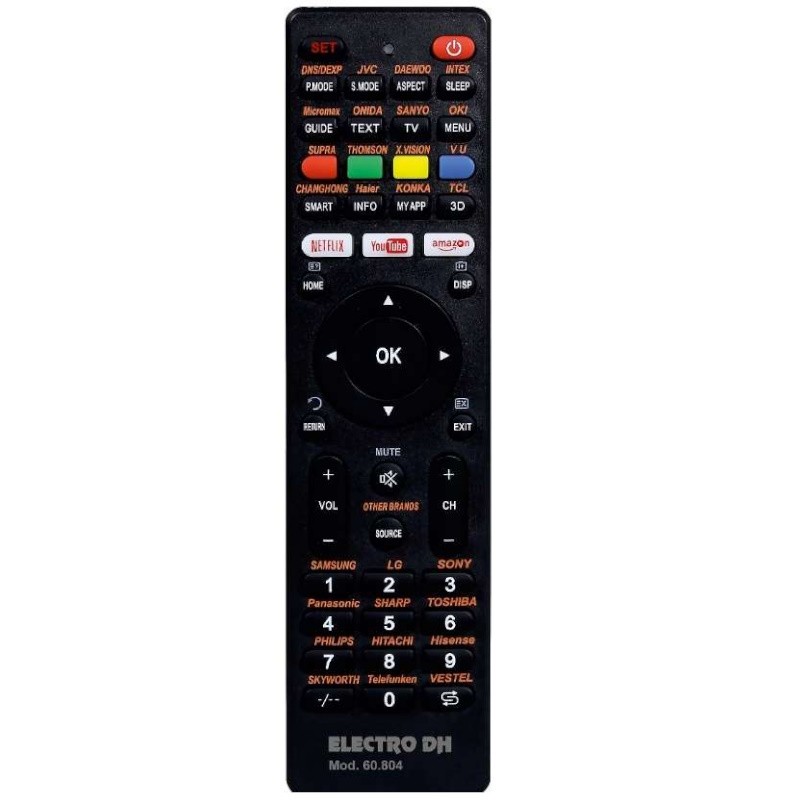 Electro DH 60.804 - Mando universal para televisores LED, LCD, Plasma y Smart TV