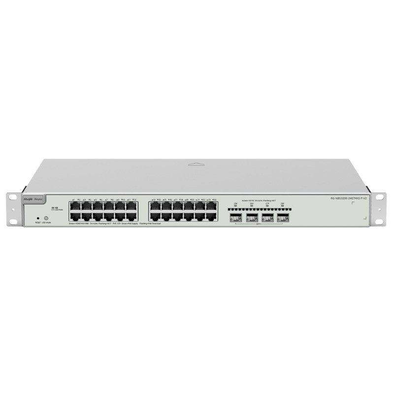 Reyee RG-NBS3200-24GT4XS-P-V2 - Switch PoE+ gestionable Reyee de 24 puertos Gigabit-