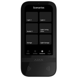 Ajax FIBRA-KEYPADTOUCHSCREEN-B - Control de armado y escenarios desde Ajax