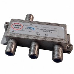 Novamax NV031215L - Derivador TV SAT de 2 salidas 15dB 5-2400 MHz