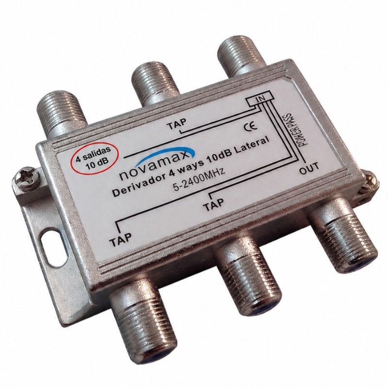 Novamax NV031410L - Derivador TV SAT de 4 salidas 10dB 5-2400 MHz