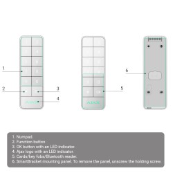 Ajax FIBRA-KEYPADOUTDOOR-W - Indicadores KeyPad Outdoor Fibra