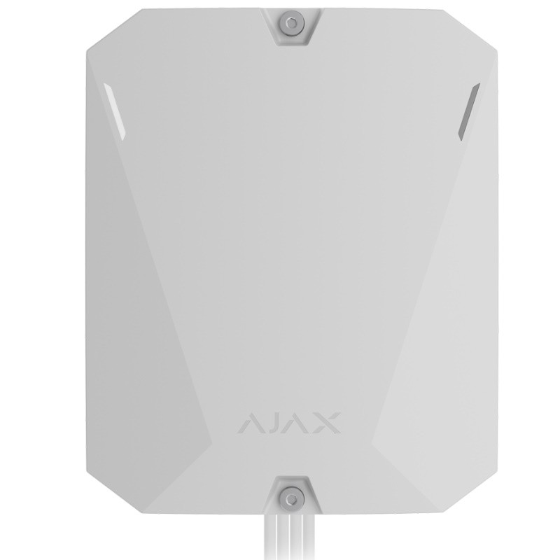FIBRA-HUBHYBRID2-W - Vista frontal Central Ajax para sistemas cableados e inalámbricos.