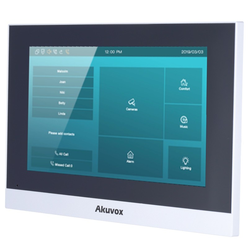 Akuvox AK-C313W-LP-2 - Monitor de videoportero táctil 7" 2 hilos LP WiFi Akuvox negro