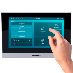 Akuvox AK-C313W-LP-2 - Vista frontal del monitor interior Akuvox con pantalla TFT