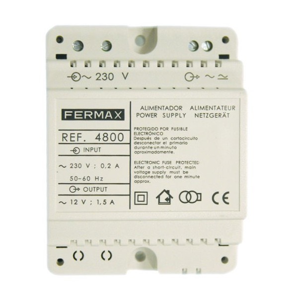 Fermax 4800 - Alimentador para instalaciones 4+N 12VAC - 1.5A