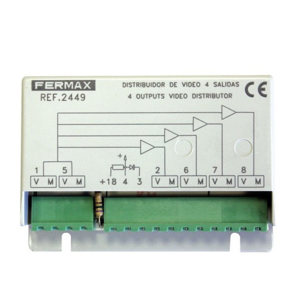 Fermax 2449 - Distribuidor de Video 4 salidas VDS 4+N