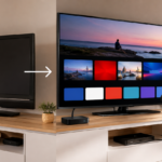 Televisor convencional convertido en Smart TV mediante un dispositivo de streaming