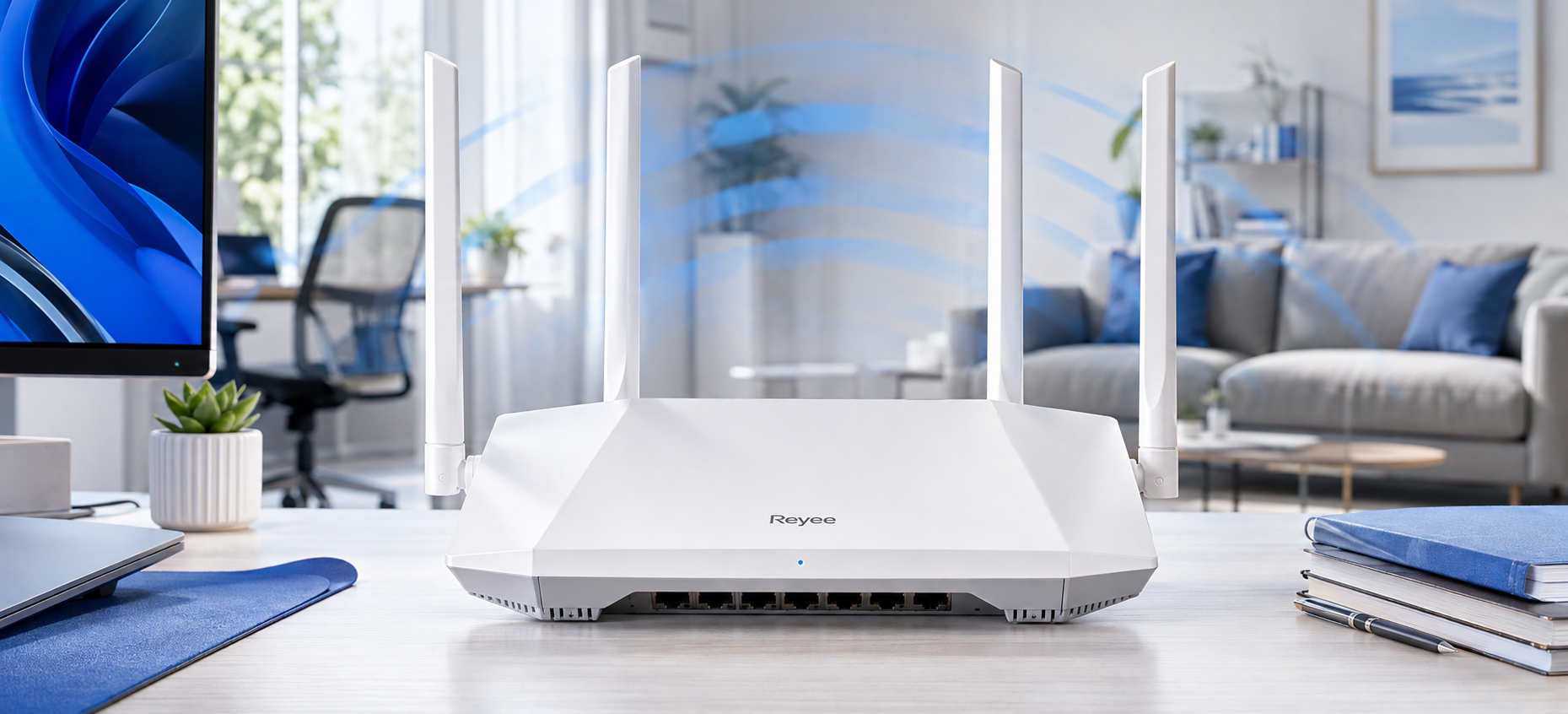 Router Reyee WiFi 6 para mejorar la cobertura inalámbrica del hogar