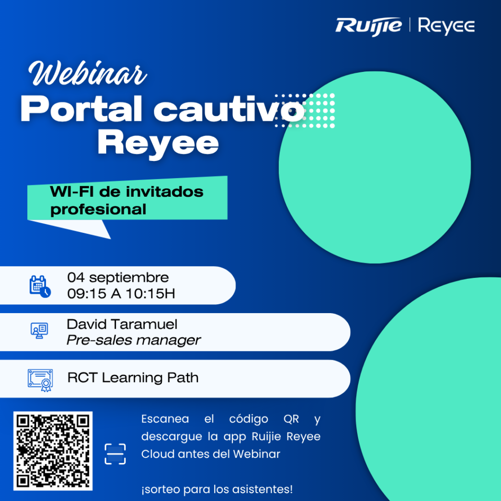 Webinar Reyee sobre portal cautivo, 4 de septiembre